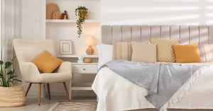 Comfortable large bed in beautiful room