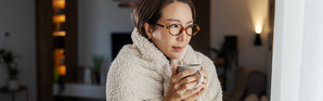 Homeowner enjoying hot drink