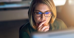 Businesswoman browsing on a computer