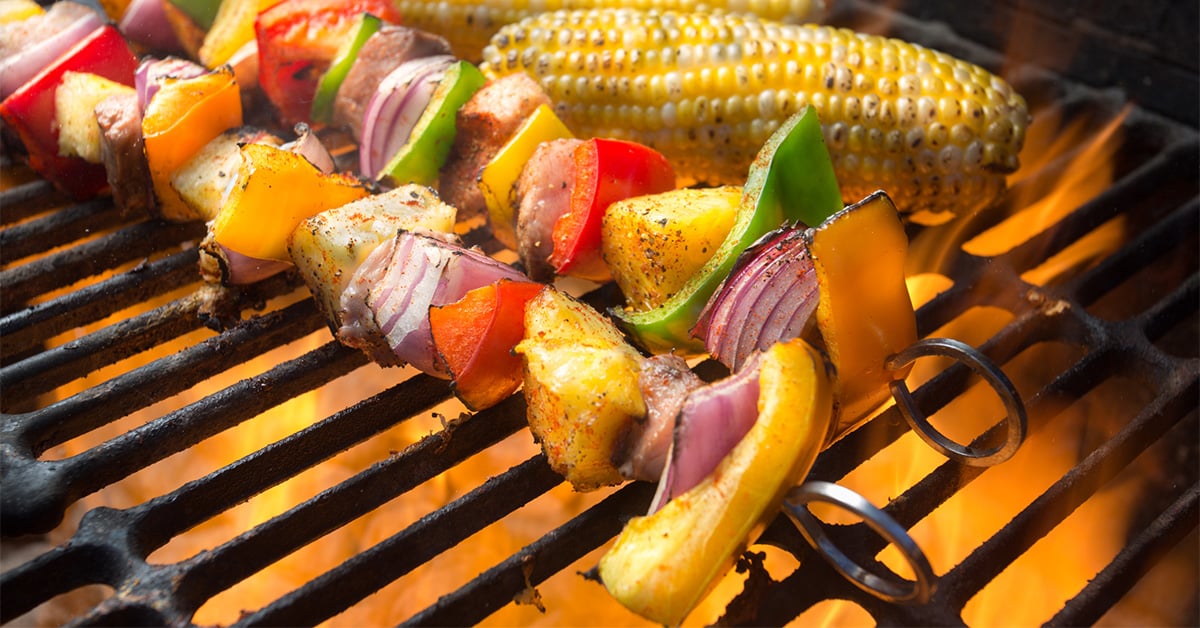 Food on grill
